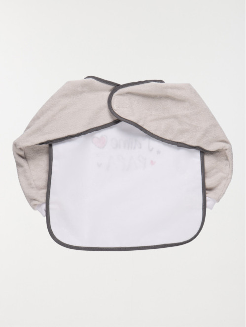 Bavoir manches longues j'aime papa bébé Bavoir manches longues j'aime papa bébé