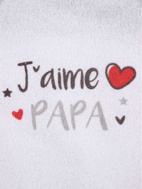 Bavoir manches longues j'aime papa bébé Bavoir manches longues j'aime papa bébé