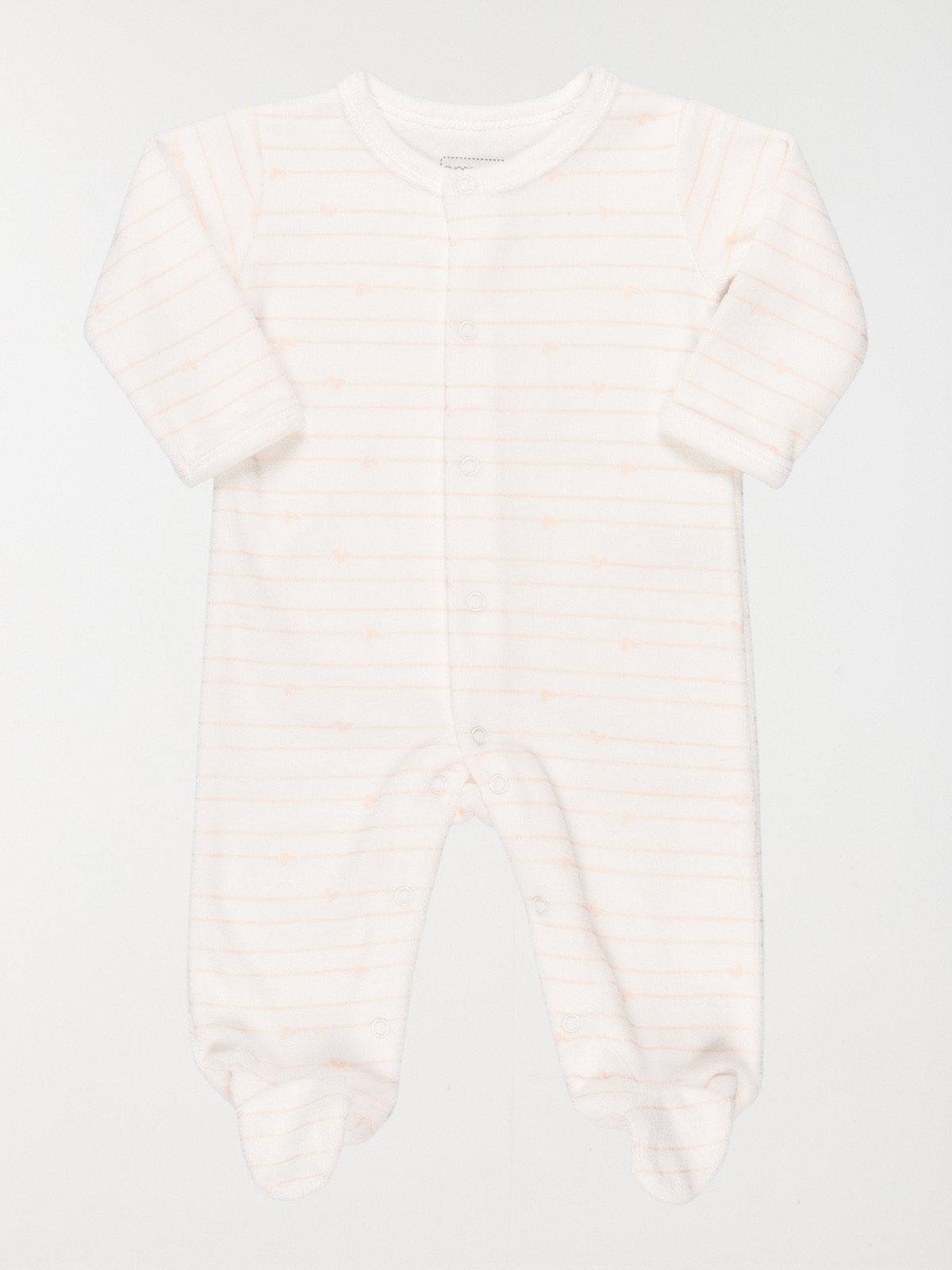 Dors bien naissance rayé fille (0-9M)