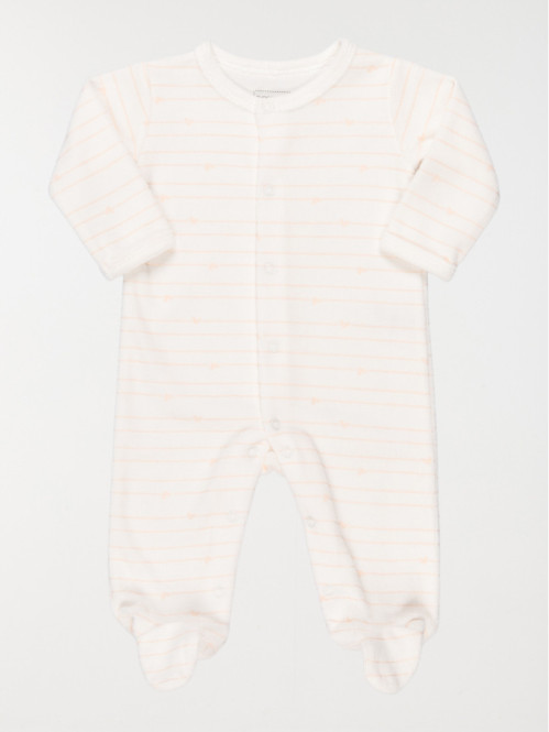 Dors bien naissance rayé fille (0-9M)
