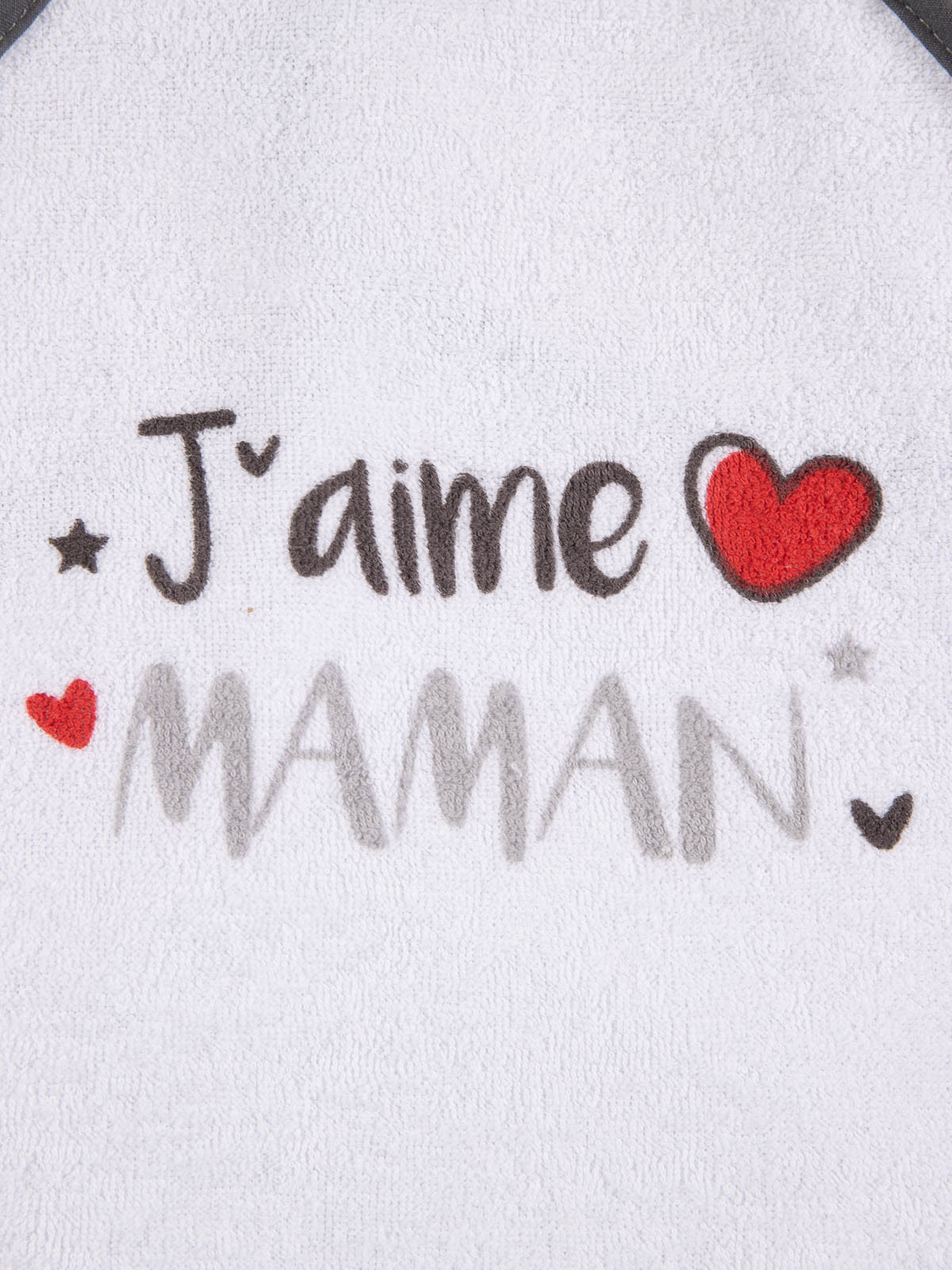 Bavoir manches longues j'aime maman bébé Bavoir manches longues j'aime maman bébé