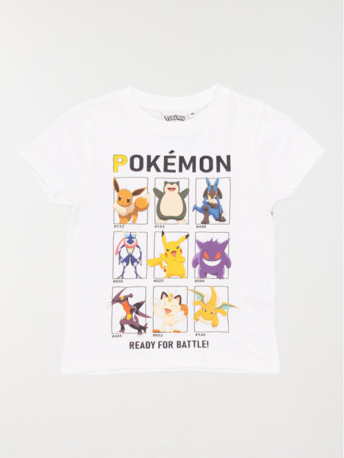 T-shirt Pokémon blanc garçon (3-12A)