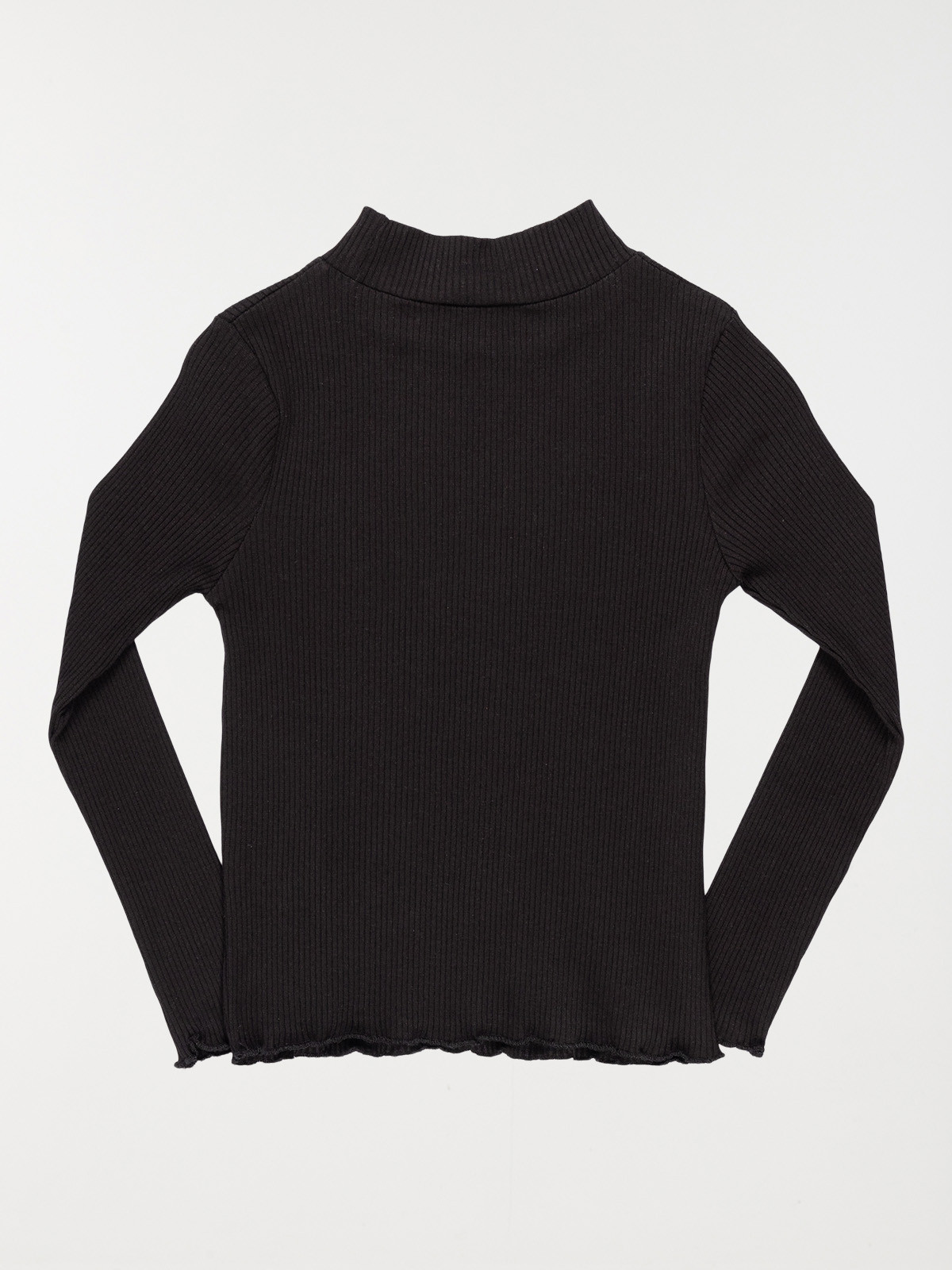 Tee-shirt col montant noir fille (3-12A) Tee-shirt col montant noir fille (3-12A)