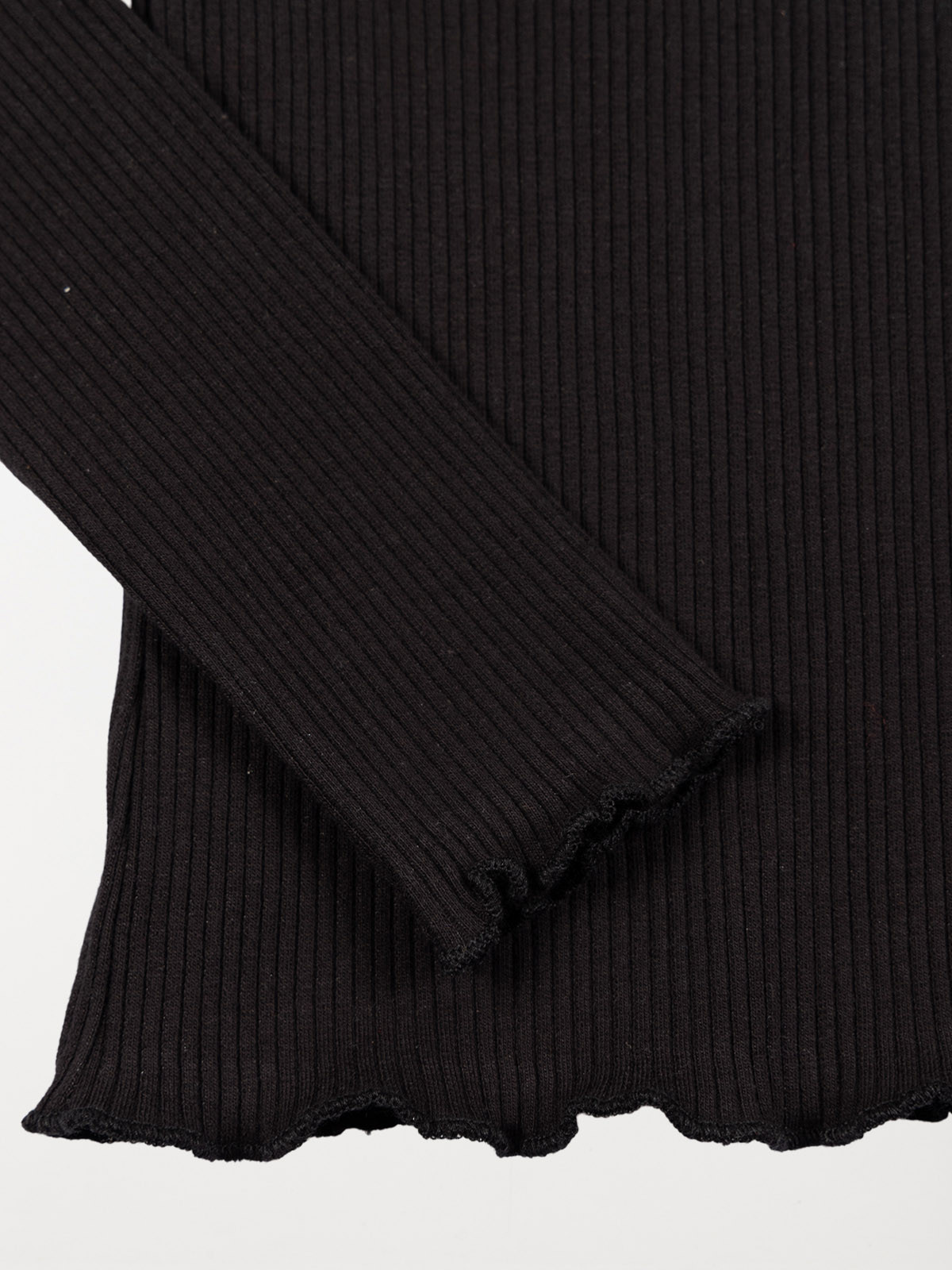 Tee-shirt col montant noir fille (3-12A) Tee-shirt col montant noir fille (3-12A)