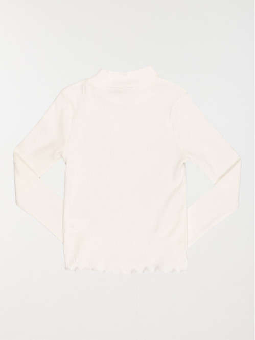 Tee-shirt col montant écru...