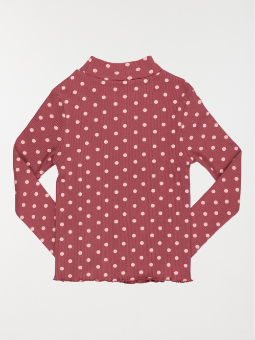 T-shirt col montant pois...