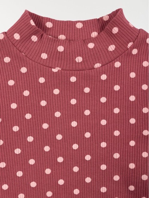 T-shirt col montant pois...