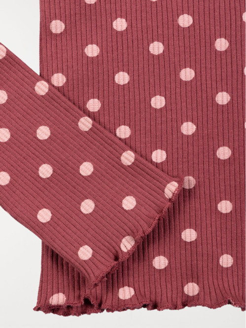 T-shirt col montant pois...