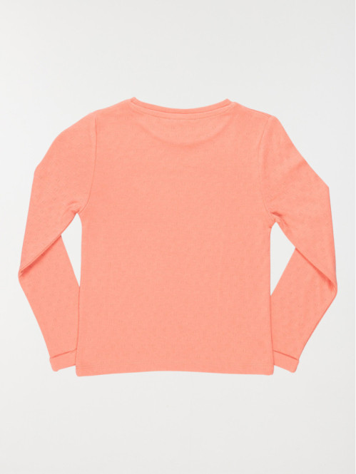 T-shirt broderie fleur...