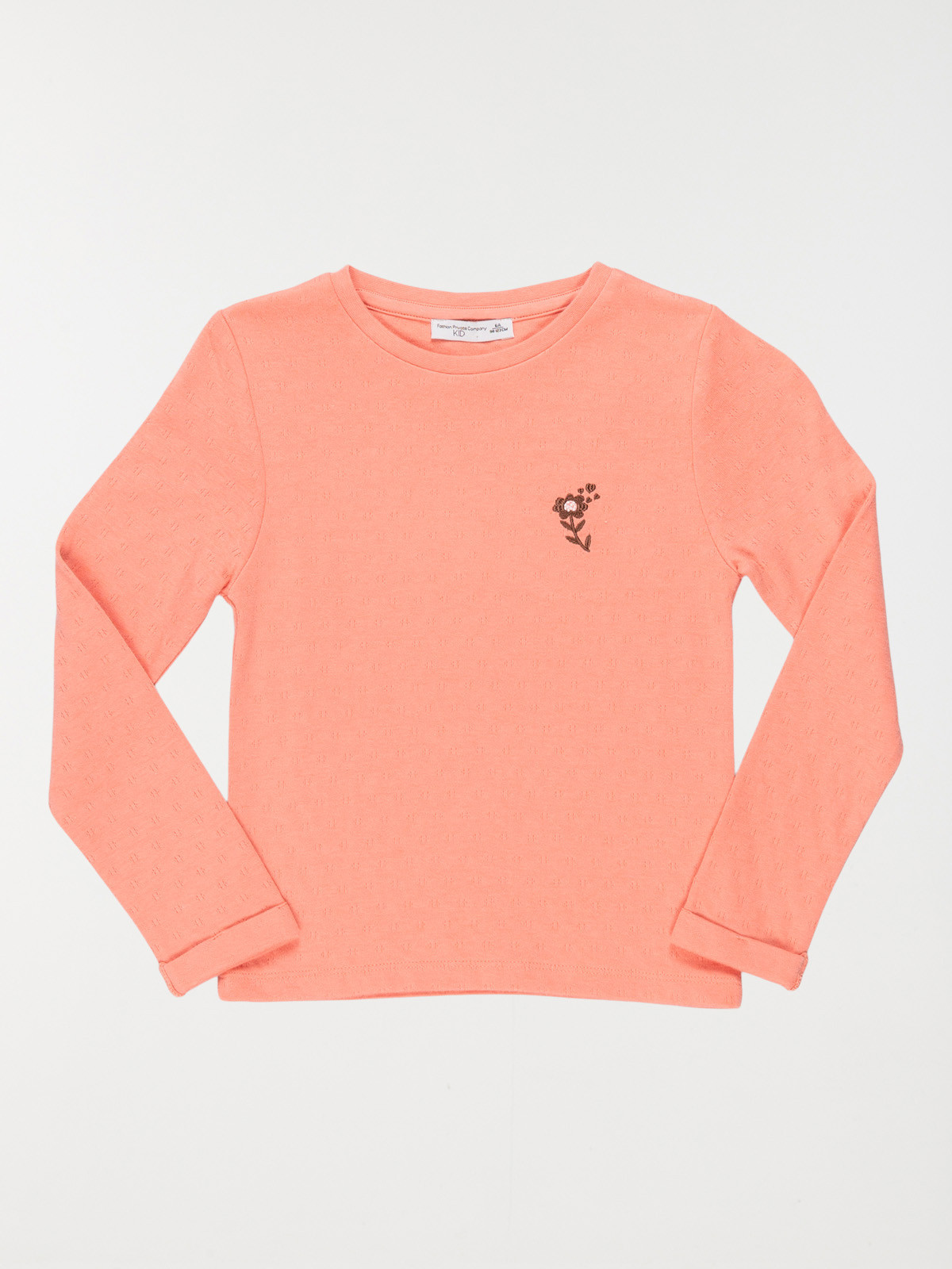 T-shirt broderie fleur fille (3-12A) T-shirt broderie fleur fille (3-12A)