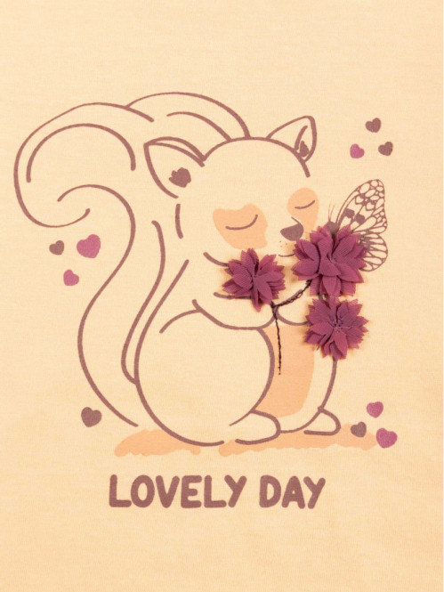 Tee-shirt écureuil fille...