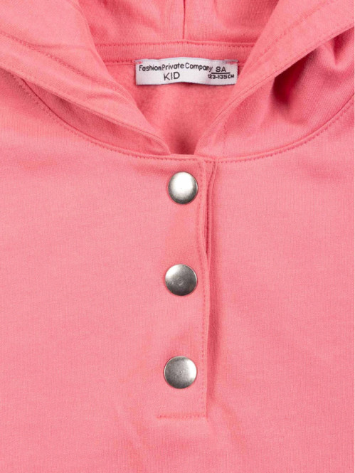 Robe sweat à capuche fille (3-12A) Robe sweat à capuche fille (3-12A)