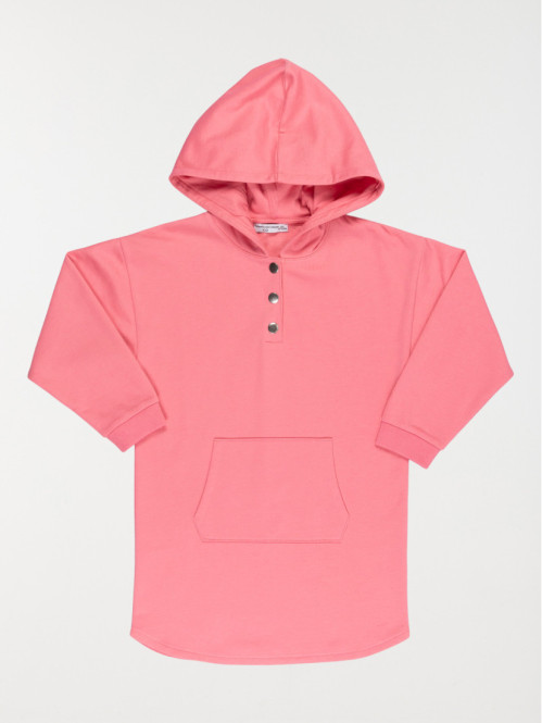 Robe sweat à capuche fille (3-12A)