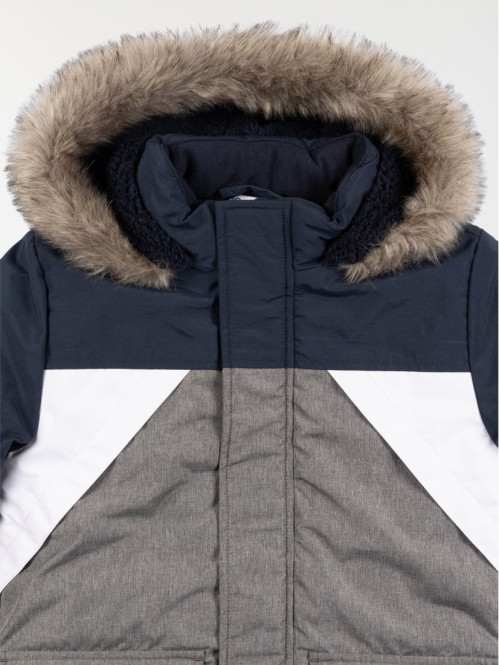 Manteau gris chiné garçon (3-12A)