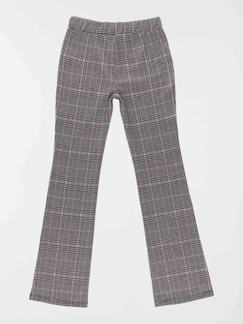 Pantalon évasé à carreaux...