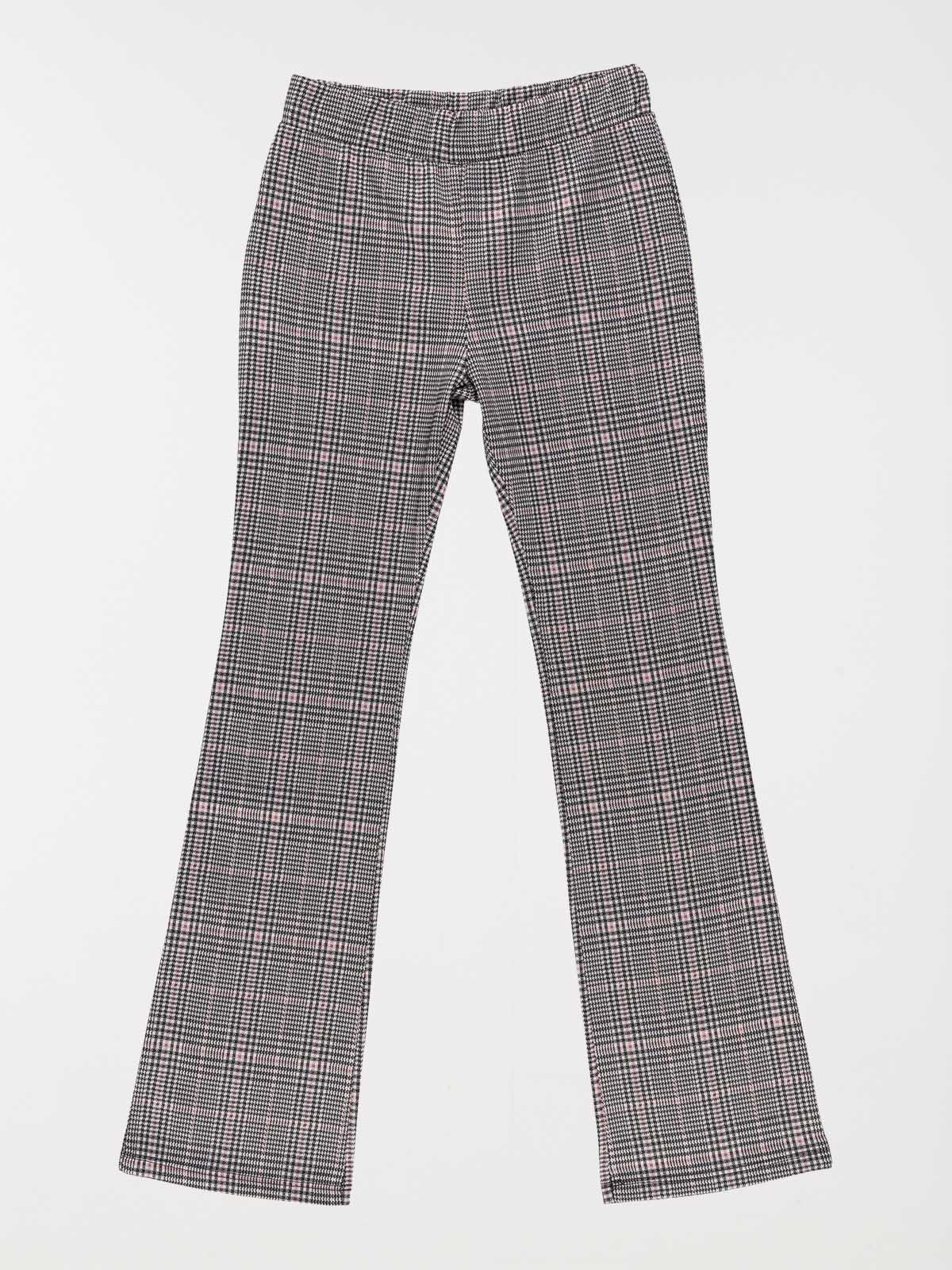 Pantalon évasé à carreaux fille (3-12A)