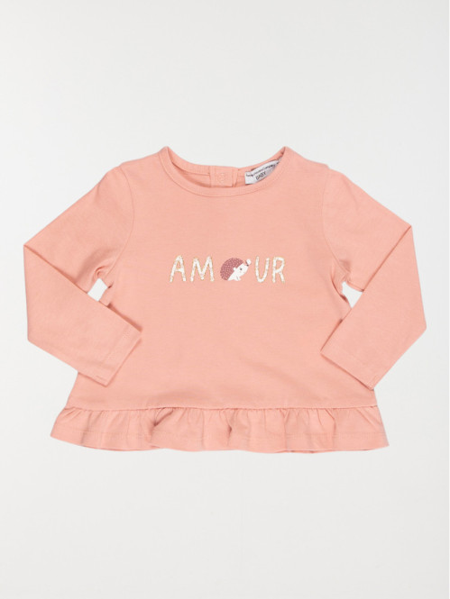 Tee-shirt amour fille (3-36M)