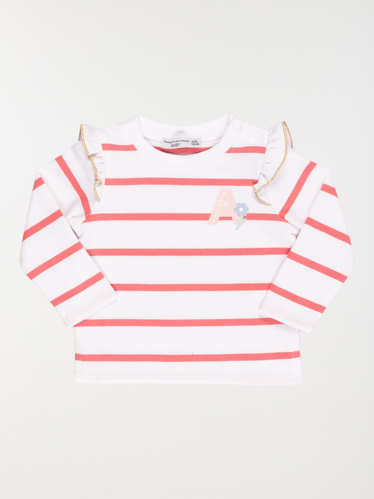 Sweat rayé adorable fille (3-36M)