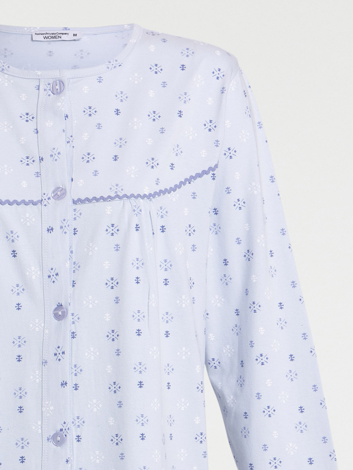 Chemise de nuit boutonné imprimé femme