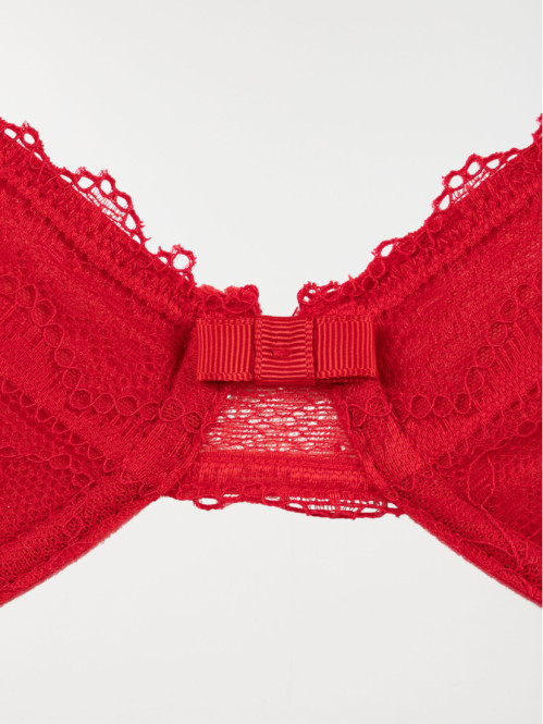 Soutien-gorge corbeille rouge kiss femme Soutien-gorge corbeille rouge kiss femme