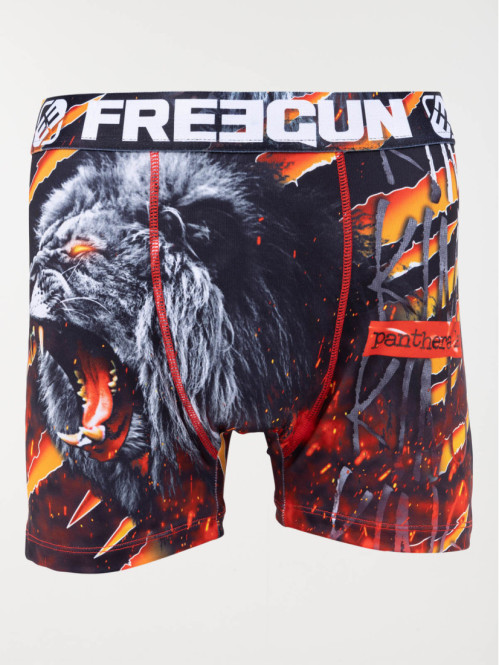 Shorty FREEGUN motif lion homme