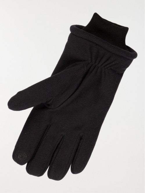 Gants polaires et tactiles noirs homme Gants polaires et tactiles noirs homme