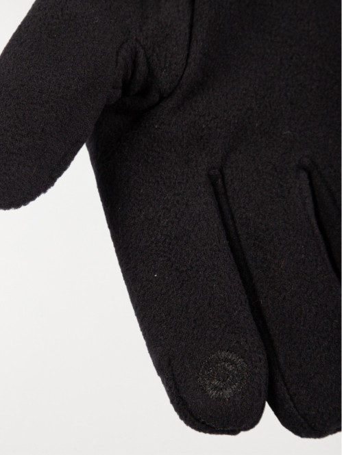 Gants polaires et tactiles noirs homme Gants polaires et tactiles noirs homme