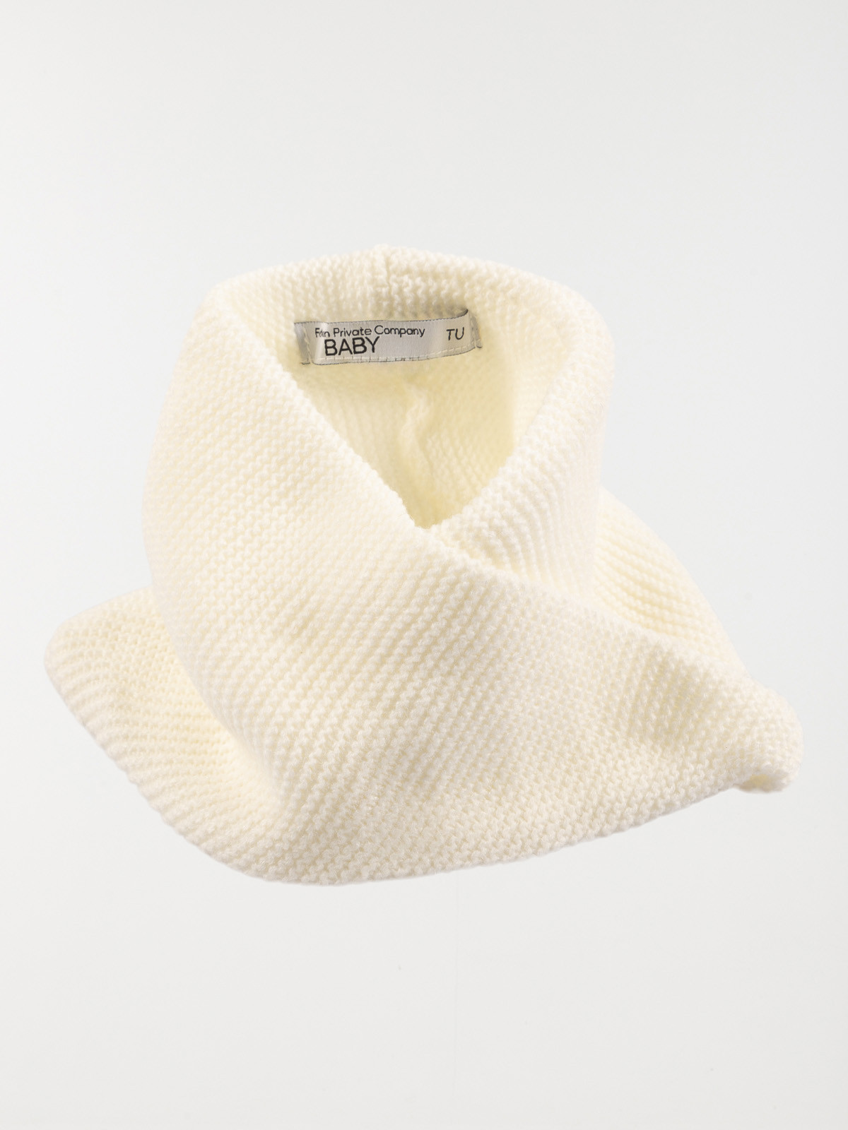 Snood tricot écru fille