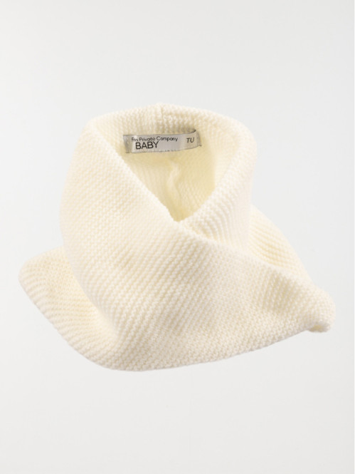 Snood tricot écru fille