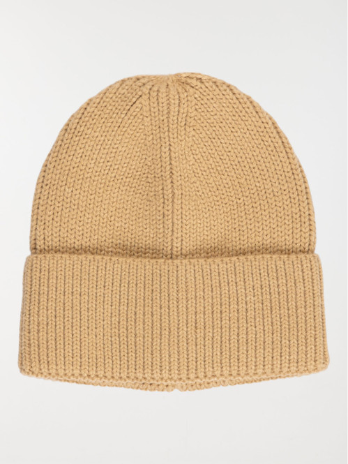 Bonnet en tricot coloris sable femme