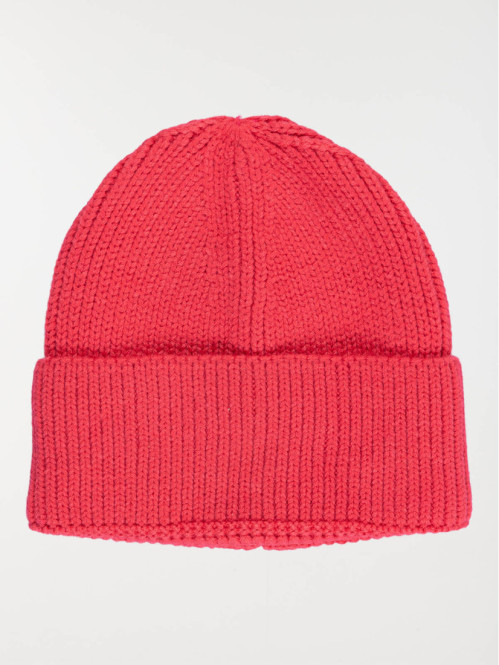 Bonnet en tricot coloris fushia femme