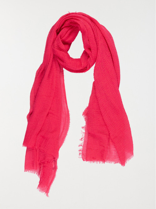Foulard uni fushia femme