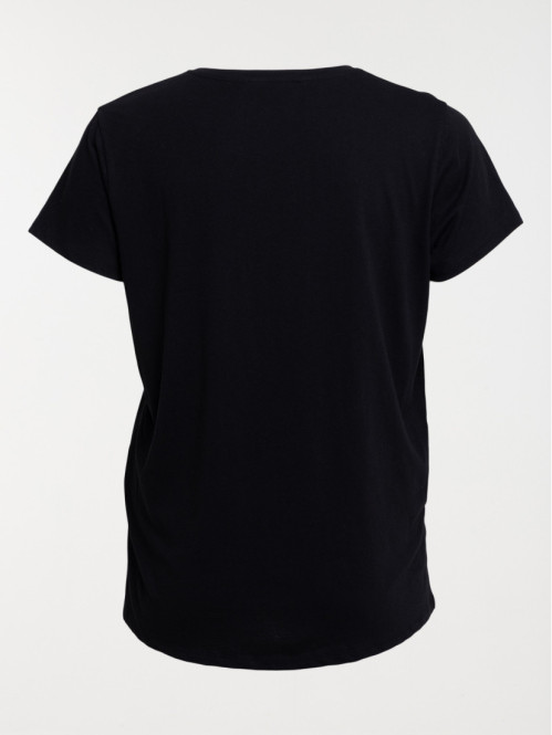 T-shirt noir grande taille...