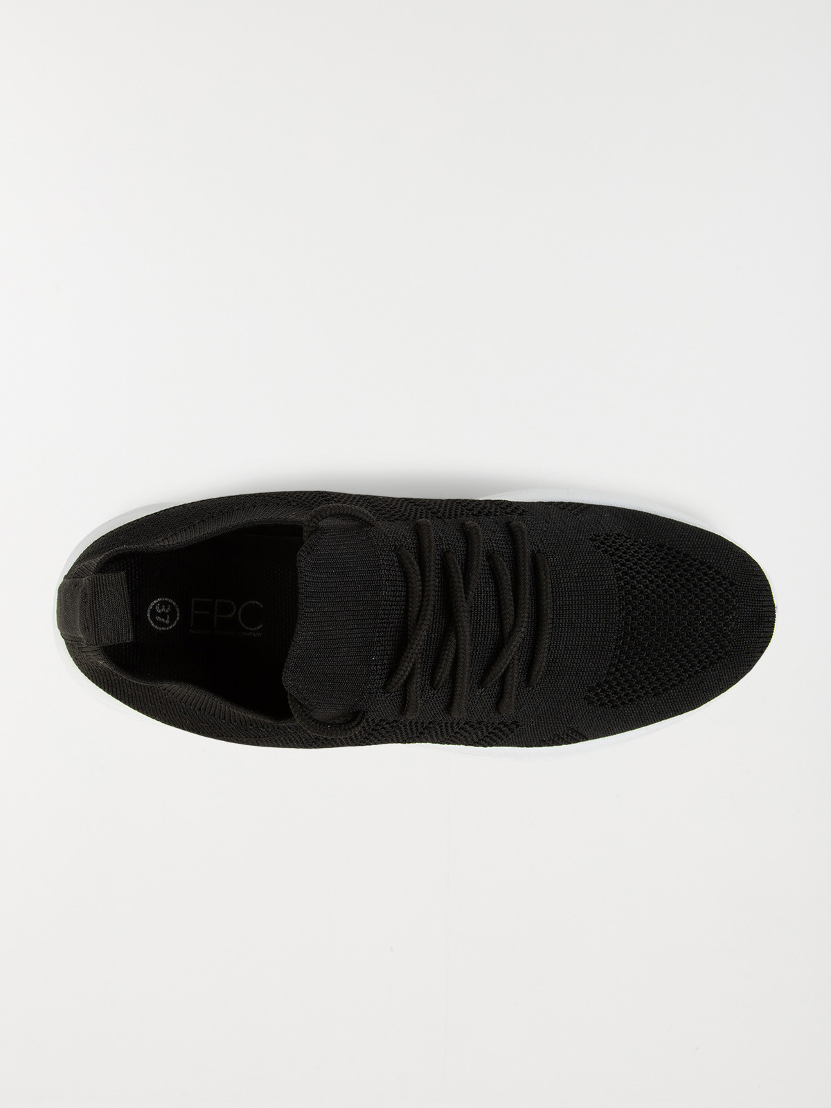 Baskets noires à lacets femme (36-42)