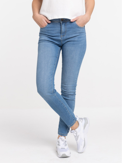 Jean push up bleached femme