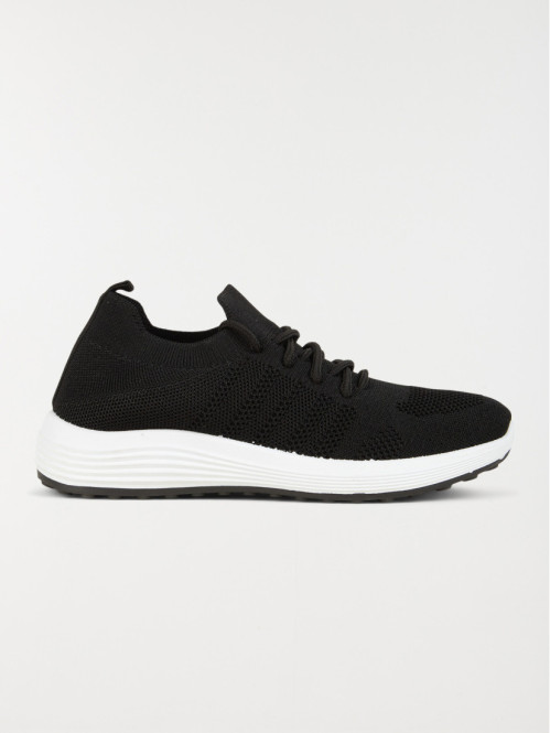 Baskets noires à lacets femme (36-42)