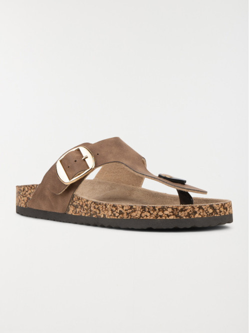 Mules à entredoigts marron femme (36-41) Mules à entredoigts marron femme (36-41)