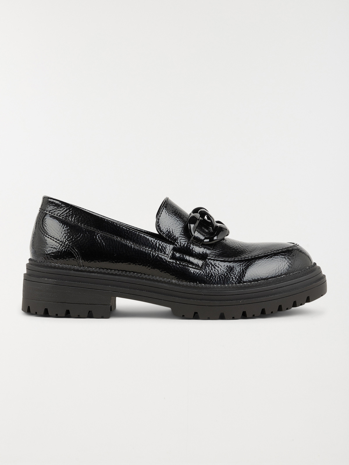 Mocassin noir talon femme (36-41)