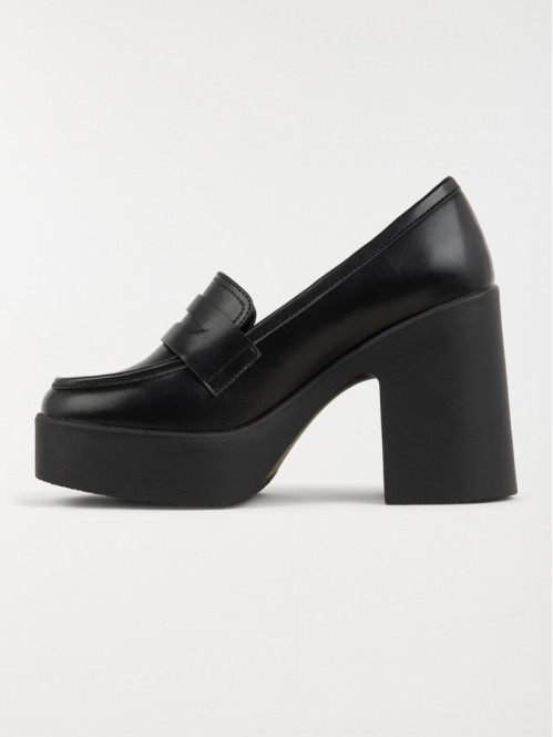 Mocassin noir plateforme...