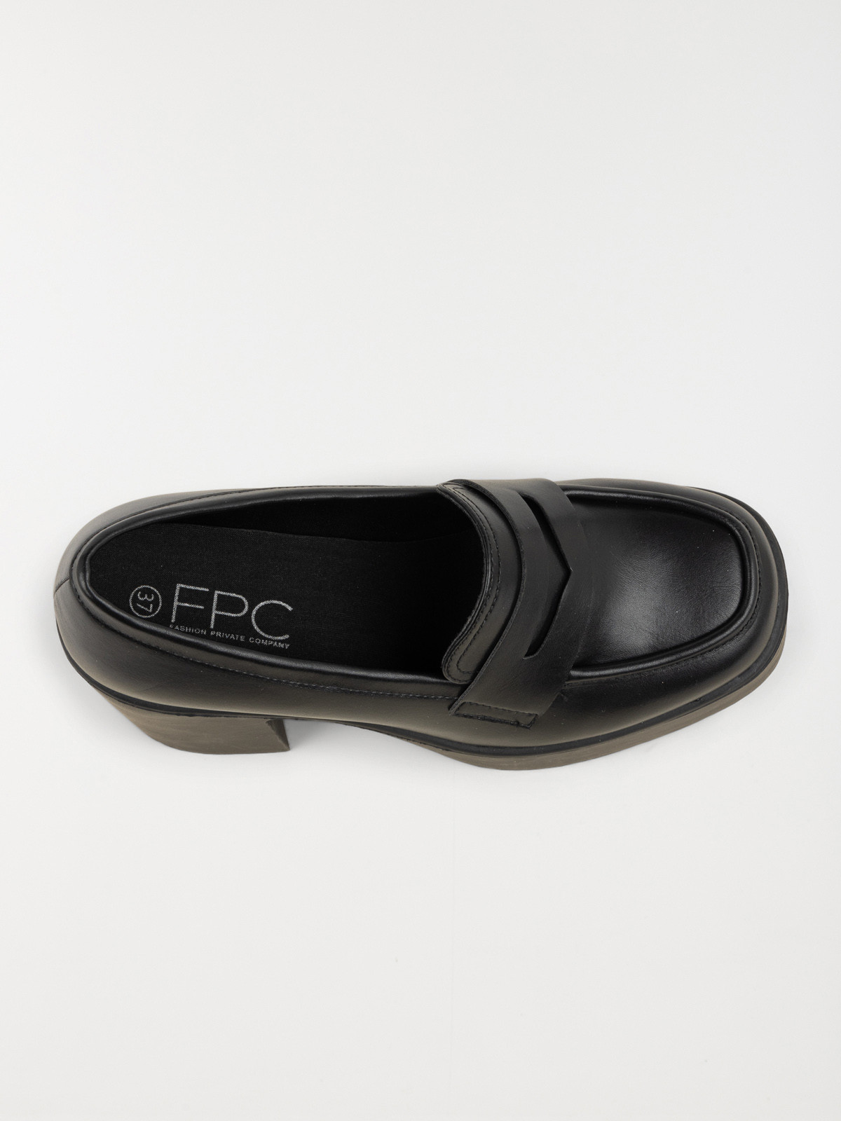 Mocassin noir plateforme femme (36-41) Mocassin noir plateforme femme (36-41)