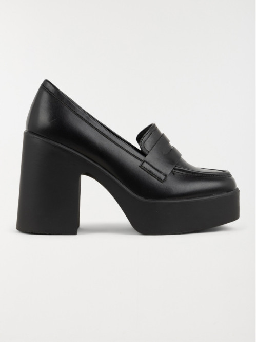 Mocassin noir plateforme...