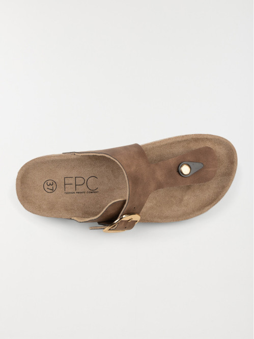 Mules à entredoigts marron femme (36-41) Mules à entredoigts marron femme (36-41)