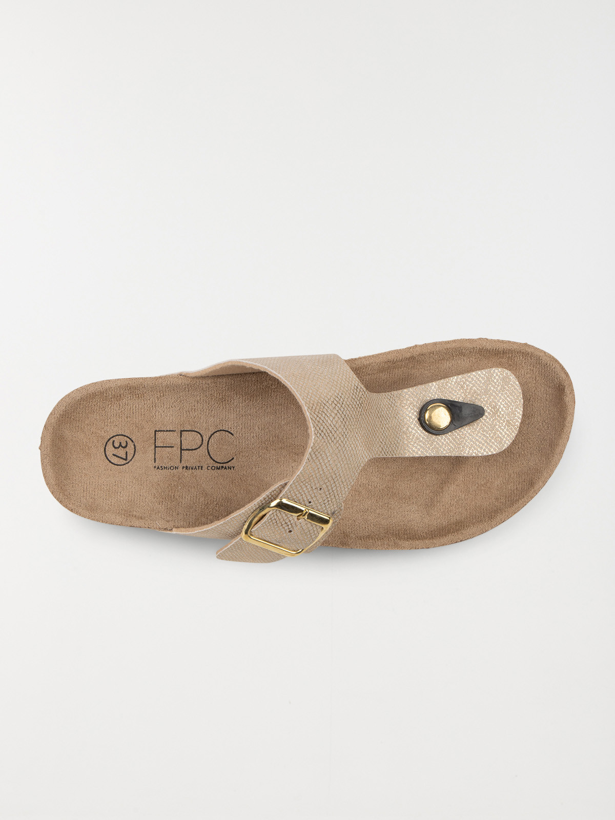 Mule entredoigt coloris or femme (36-41)