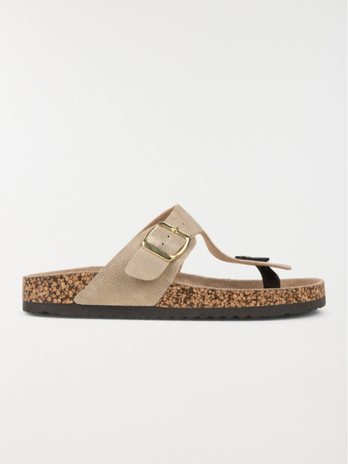 Mule entredoigt coloris or femme (36-41)