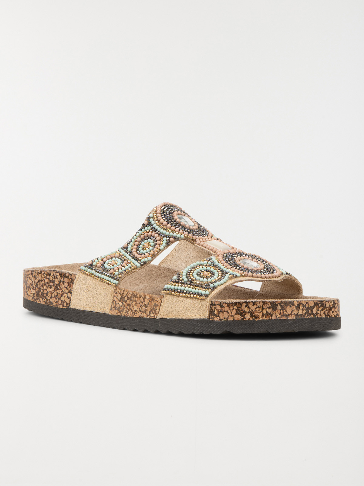 Mule confort perles beige femme (36-41) Mule confort perles beige femme (36-41)