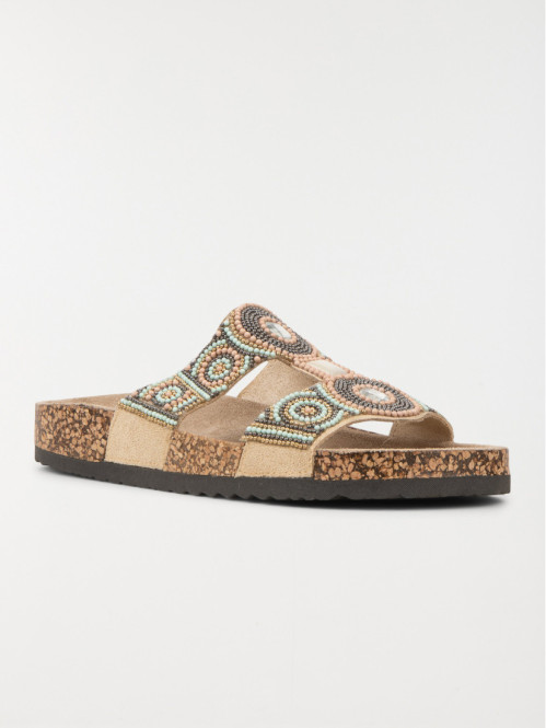 Mule confort perles beige femme (36-41) Mule confort perles beige femme (36-41)