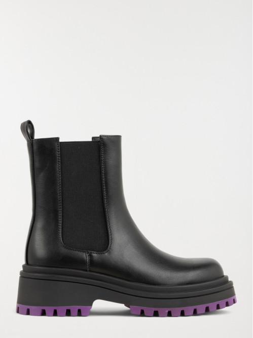Bottines femme semelle bicolore (37-40)