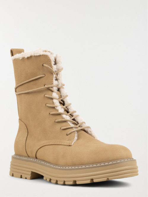 Bottines à lacets camel femme (36-41) Bottines à lacets camel femme (36-41)