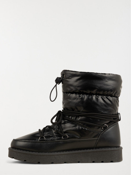 Boots lacets noires femme (36-41)