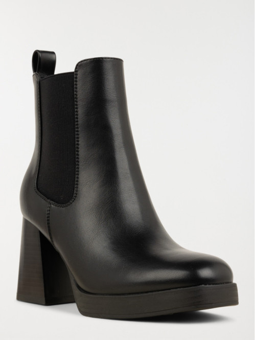 Boots noires à talon femme (36-41)